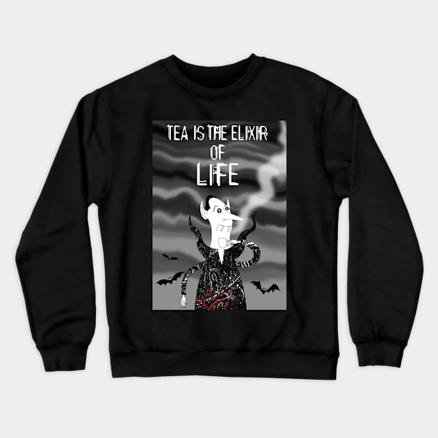 Tea is the Elixir of Life Crewneck Sweatshirt by Scratch